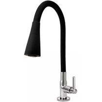 Torneira Cozinha Flexível Cone Preto 1/4 de volta - Luxo