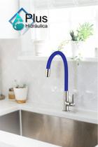 Torneira Cozinha Flexível de Bancada Azul - PlusHidraulica