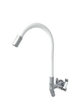 Torneira Cozinha Flexivel De Parede Com Saída Para Purificador De Agua 1/4 Tubo Branco Samer Metais