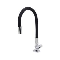 Torneira Cozinha Flexível Parede Cone Jato Duplo Preto/cromo - Um Novo Conceito.