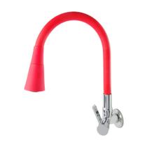 Torneira Cozinha Flexível Parede Luxo Vermelho Jato Duplo Cone C-70 Cód. 5500 Torneira Cozinha Flexível Parede Luxo Vermelho Jato Duplo Cone C-70 Cód. 5500