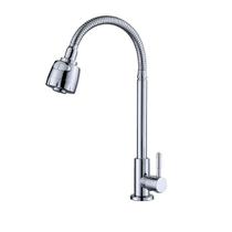 Torneira Cozinha Gourmet Bancada/Mesa Cromada c/ Ducha Flexível 1/4 volta