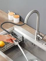 Torneira cozinha gourmet com extensor monocomando aço