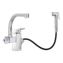 Torneira Cozinha Gourmet Dupla Ducha Spray Bico Extensível Torneira Cozinha Gourmet Dupla Ducha Spray Bico Extensível