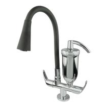 Torneira Cozinha Gourmet Filtro Bancada Mesa 2 Jatos 1/4 De Volta Abs Cone Preto Monoc Cód. 2183