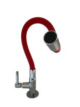 Torneira Cozinha Gourmet Flexivel Bancada Vermelha