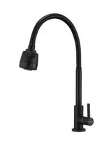 Torneira Cozinha Gourmet Flexível Giratória Mesa Preta NOX06B Doan