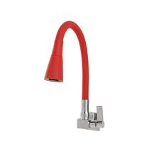 Torneira Cozinha Gourmet Flexível Quadrada Cone Vermelho CasaGrande Mundial Exclusivo - Um Novo Conceito.