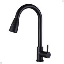 Torneira cozinha gourmet misturador monocomando extensível preto fosco