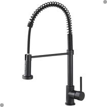 Torneira cozinha gourmet misturador monocomando flexível bancada duplo spray preto fosco