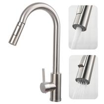 Torneira Cozinha Gourmet Misturador Monocomando Prata Extensora