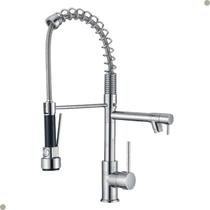 Torneira cozinha gourmet misturador monocomando vip spray metal cromada