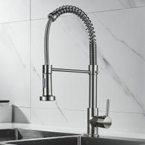 Torneira Cozinha Gourmet Monocomando De Mesa Inox - Zaganza
