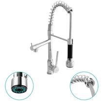 Torneira Cozinha Gourmet Monocomando Extensível Cromado 50cm
