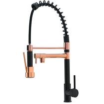 Torneira Cozinha Gourmet Monocomando Extensor Preta Rosê