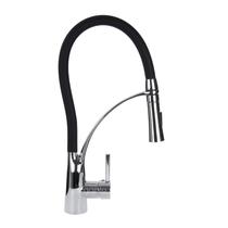 Torneira Cozinha Gourmet Monocomando Flexível Preta Premium
