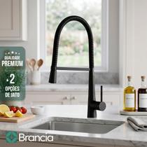 Torneira Cozinha Gourmet Monocomando Fosca Cor Preta Ducha Extensível Luxo Misturador Inox 304 Bancada Torneira Cozinha Gourmet Monocomando Fosca Cor Preta Ducha Extensível Luxo Misturador Inox 304 Bancada