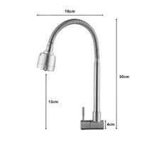 Torneira Cozinha Gourmet Parede Aço Escovado c/ Ducha Flexível 1/4 volta