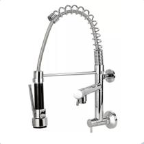 Torneira cozinha gourmet parede metal cromado brilhante Torneira cozinha gourmet parede metal cromado brilhante