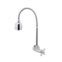 Torneira Cozinha Gourmet Parede Pia Cromado Tubo Flexível 2 Jatos 1/4 de Volta Torneira Cozinha Gourmet Parede Pia Cromado Tubo Flexível 2 Jatos 1/4 de Volta