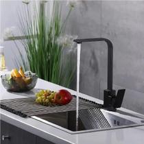 Torneira Cozinha Gourmet Slim Bancada Monocomando Preto