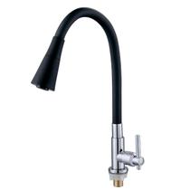 Torneira Cozinha Gourmet Telca Metais XSCF-8632 Água Fria Flexível Acabamento Na Cor Preto/Cromado Torneira Cozinha Gourmet Telca Metais XSCF-8632 Água Fria Flexível Acabamento Na Cor Preto/Cromado
