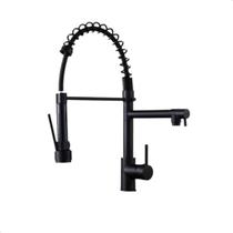 Torneira cozinha gourmet vip misturador monocomando spray preto black - M&A