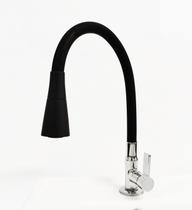 torneira cozinha mesa gourmet preta cone 1/4 volta c70