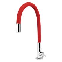 Torneira Cozinha Mesa Gourmet Vermelha Flex 1/4 volta C34