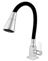 Torneira Cozinha Mesa Quadrada 4169 Cônica Preta/CR C-65