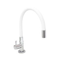 Torneira Cozinha Mesa Silicone Branco C61 Arejador Fixo