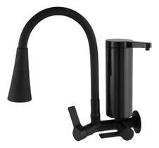 Torneira Cozinha Metal Com Filtro Gourmet Parede 2 Jatos Aca Torneira Cozinha Metal Com Filtro Gourmet Parede 2 Jatos Aca