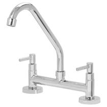 Torneira Cozinha Misturador Quente Fria Mesa/bancada tubo J Luxo Metal 1/4 V.