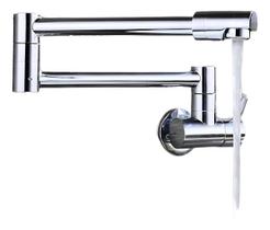 Torneira Cozinha Parede 360 Rotação Flexível Tanque Exótica Moderna Cromada Prateada Extensível Grande Lavatório Simples Jato Luxo