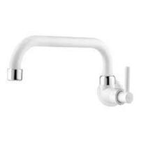 Torneira cozinha parede bica horizontal branca lagune viqua