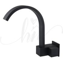 Torneira Cozinha Parede Cascata Quadrit Black Bica Móvel Baixa Torneira Cozinha Parede Cascata Quadrit Black Bica Móvel Baixa
