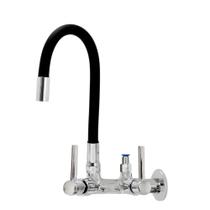 Torneira Cozinha Parede Color Preto Flexível Com Saida Para Filtro Purificador abs 6,4 mm