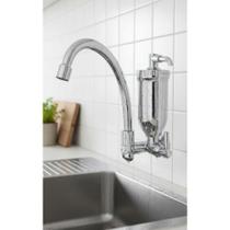 Torneira Cozinha Parede Filtro Slim 1/4 Volta Cromada