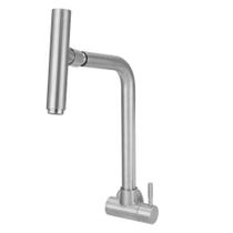 Torneira Cozinha Parede Inox Escovado C/Bica Articulada 360