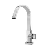 Torneira Cozinha Pia Bancada Alta Quadrada Cromado Luxo Metal 1/4 De Volta Torneira Cozinha Pia Bancada Alta Quadrada Cromado Luxo Metal 1/4 De Volta