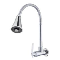 Torneira Cozinha Pia Gourmet Parede Flexível Metal Inox Torneira Cozinha Pia Gourmet Parede Flexível Metal Inox