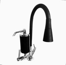 Torneira Cozinha Preta Mesa/bancada Gourmet 2 Jatos C-34 Luxo - Um Novo Conceito.