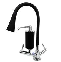 Torneira Cozinha Preta Mesa/Bancada Gourmet 2 Jatos C-34 - Um Novo Conceito.