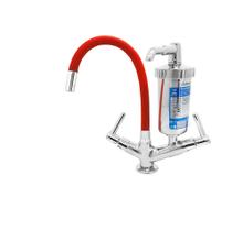 Torneira Cozinha Purificador Filtro Tubo Colorido Vermelha Flexível Copo ABS Mesa Metal Luxo Torneira Cozinha Purificador Filtro Tubo Colorido Vermelha Flexível Copo ABS Mesa Metal Luxo