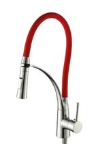 Torneira Cozinhagourmet Misturador Flexível Vermelha Premium