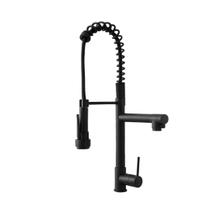 Torneira cozinnha gourmet tor-005 monocomando 50cm com ducha domum preta