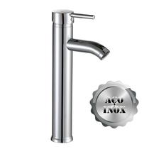 Torneira Cromada Banheiro Lavabo Cuba Bica Alta Aço Inox
