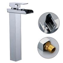 Torneira Cromada Banheiro Quadrada Alta Lavatório T103-06l Luuk Young