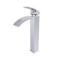 Torneira cromada banheiro quadrada altura média q/f c71015 - Zrz