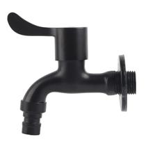 Torneira De Aço Inoxidável Preta Para Montagem Em Parede Para Máquina De Lavar Banheiro De Jardim